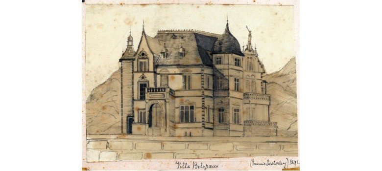 Zeichnung der Villa Belgrano Zeichnung der Villa Belgrano